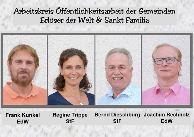 Frank Kunkel (EdW), Regine Trippe (StF), Bernd Dieschburg (StF) und Joachem Rechholz (EdW)
